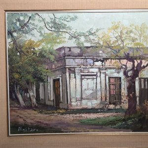 Óleo "Casa de Alquiler" de Alberto Tomás Gini (1985) - imagen 5