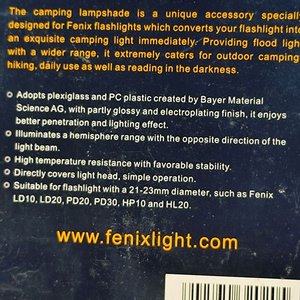 Pantalla Difusora Fenix para Linterna LED Camping, Blister Original - imagen 3