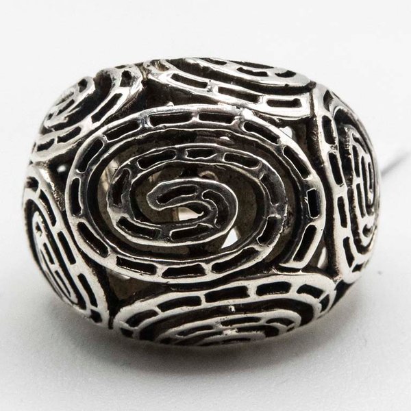 Anillo de Plata con Diseño Espiral Calado - imagen 1