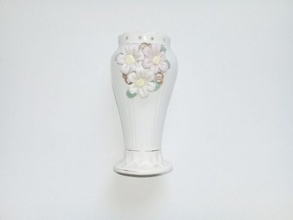 Vaso de porcelana decorativo floral - imagen 1
