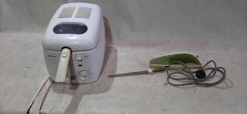 Lote siguiente: Cuchillo eléctrico y freidora de profundidad