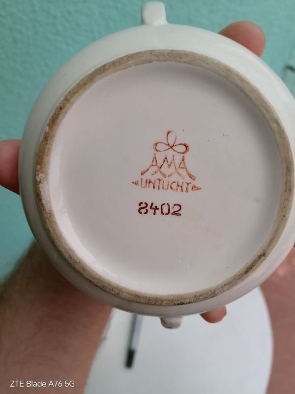 Tetera y azucarero de cerámica blanca - imagen 3