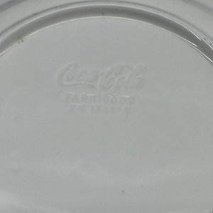 Plato de Cerámica Blanco con Publicidad Coca-Cola "Fabricado en Italia" - imagen 3