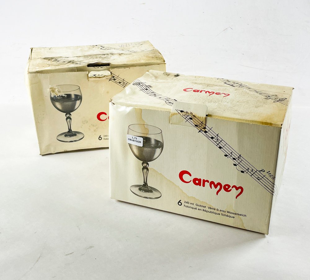 Doce Copas de Agua Bohemia Cristalex Carmen