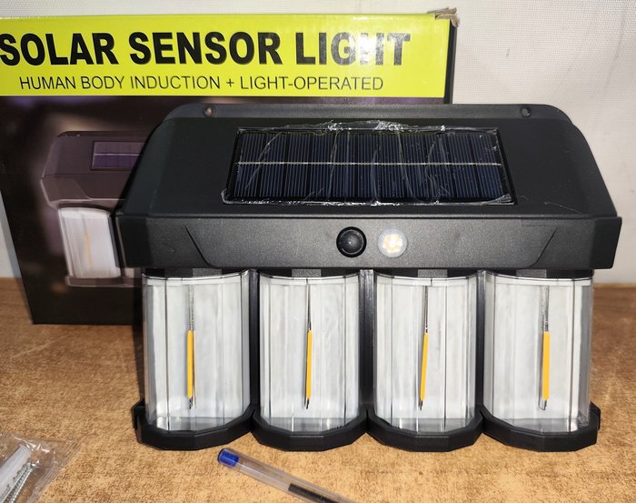 Luz Solar Recargable FOCO LED X4, Diseño Vintage con Sensor - imagen 5