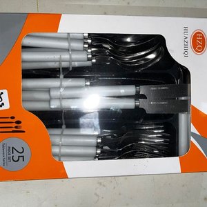 Juego de Cubiertos Acero Inoxidable HUAZHIQI 25 Piezas con Cubiertera - imagen 2