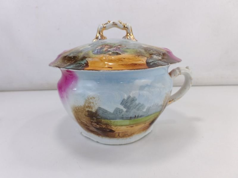 Lote siguiente: Antigua Palangana Con Tapa Limoges - Vajilla y Cerámica