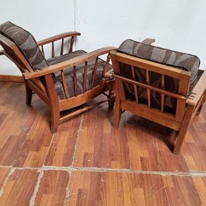 Par de Sillones de Madera con Almohadones Estampados - imagen 4