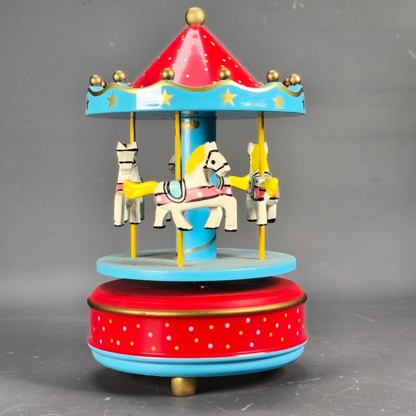 Caja musical a cuerda con diseño de carrousel - imagen 1