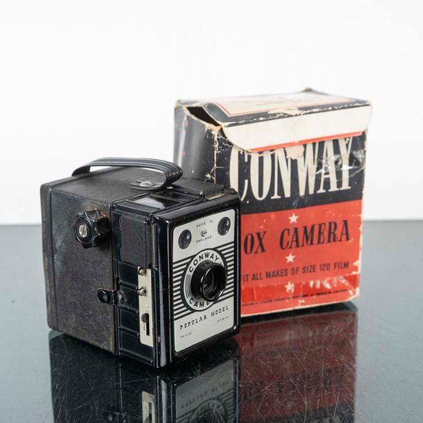 Cámara Fotográfica Conway Popular Model, Made in England, con Caja - imagen 1