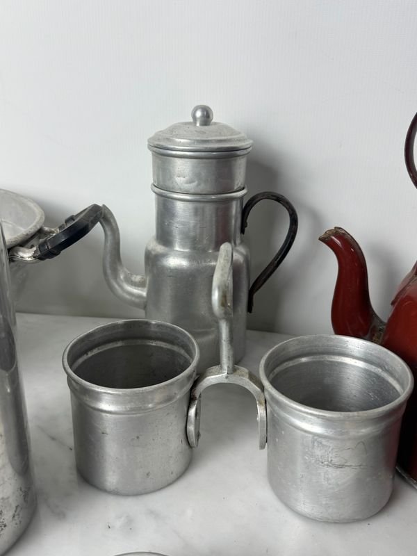 Lote de piezas en aluminio y esmaltadas para decoración - imagen 6
