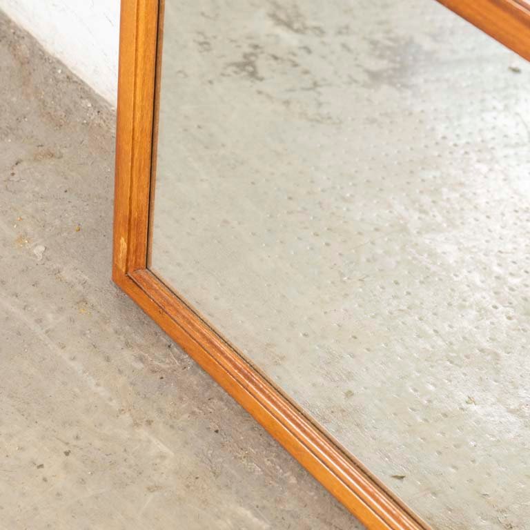 Espejo con marco de hierro y madera para decorar - imagen 3