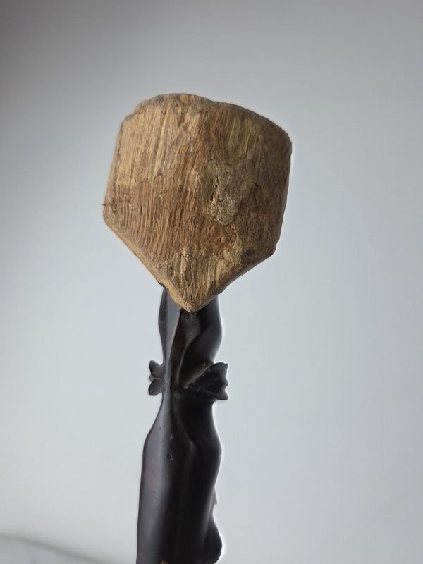 Escultura en madera dura africana posiblemente ébano - imagen 6