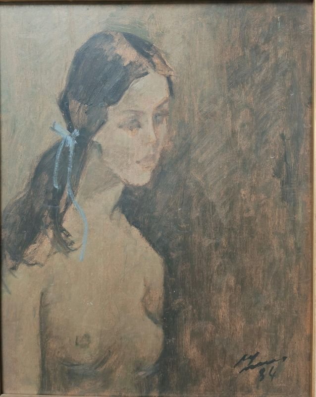 Cuadro "Retrato de Mujer" de Manolo Lima, 50 x 40 cm