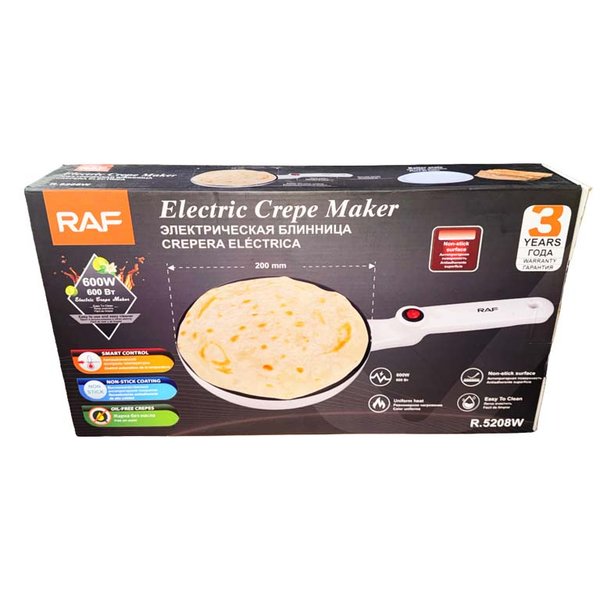 Panquequera Eléctrica RAF Blanca 600W