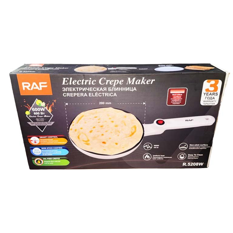 Panquequera eléctrica blanca de 600w