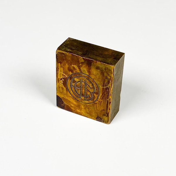 Matasellos en bronce con su caja - imagen 1