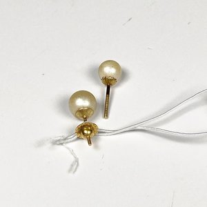Par de Caravanas de Oro 18k con Perlas de Cultivo - imagen 4