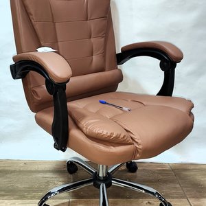 Sillón Ejecutivo Capitaneado en Eco Cuero Marrón, Reclinable y Regulable - imagen 2