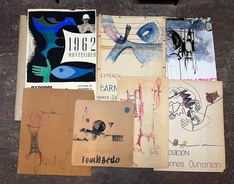 Lote anterior: Afiches originales para exposiciones de artistas destacados