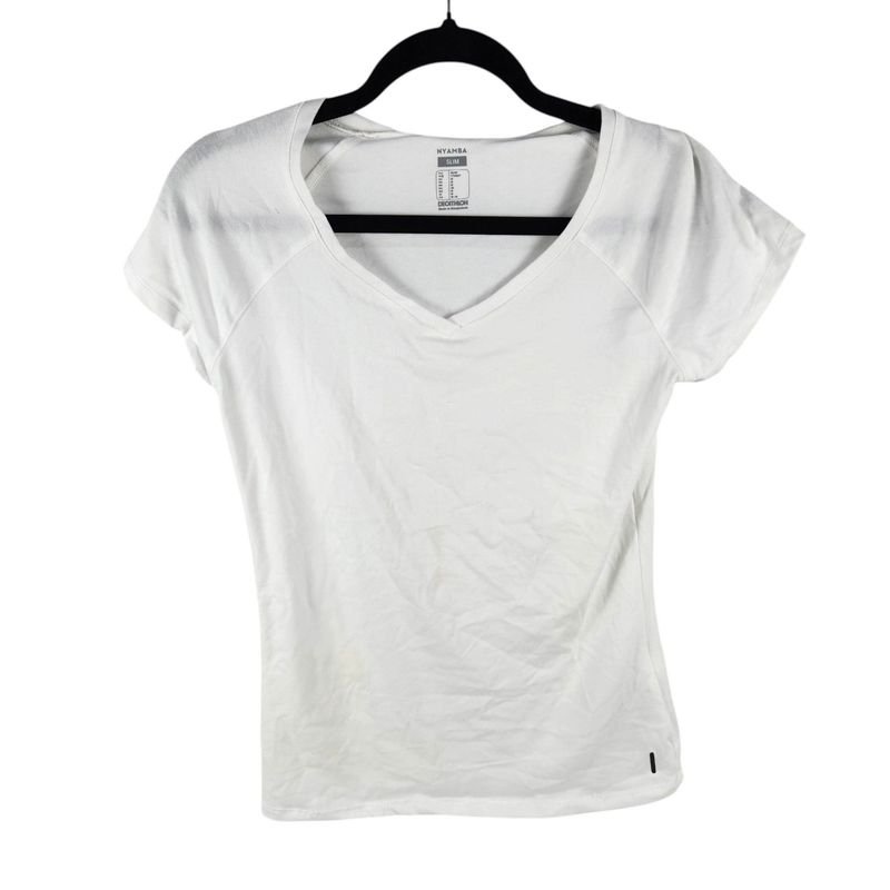 Remera Blanca de Gimnasio para Mujer Talle M