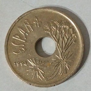 Moneda Española 25 Pesetas Canarias 1994 Juan Carlos I - imagen 2