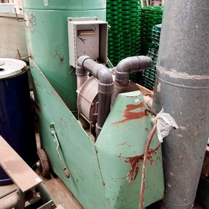 Centrifugadora Industrial Lamson Blower Verde Sobre Ruedas - imagen 1