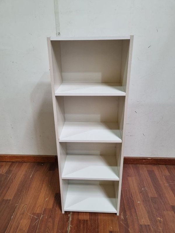 Estantería Blanca de 4 Estantes (40x25x114 cm)