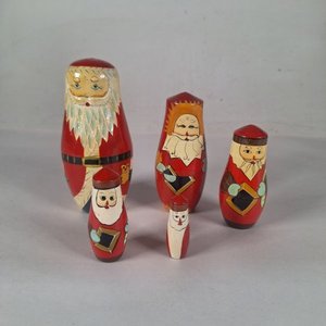 Mamushkas Papá Noel de Madera Pintada - imagen 1