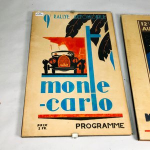 Dos Cuadros Vintage Rally Montecarlo Programa y Reglamento - imagen 3