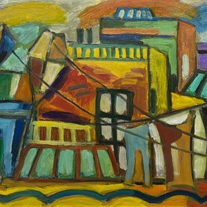 Oleo "Paisaje" de Antonio Donabella, 50 x 65 cm - imagen 1