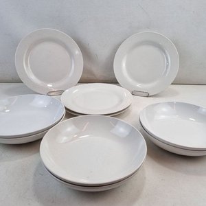 Conjunto de 10 Piezas de Vajilla Blanca Lisa - imagen 2