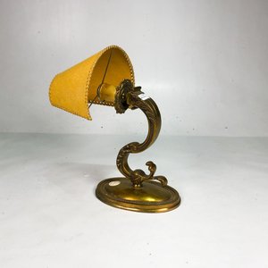 Lote siguiente: Aplique de Bronce con Pantalla Amarilla Estilo Clásico