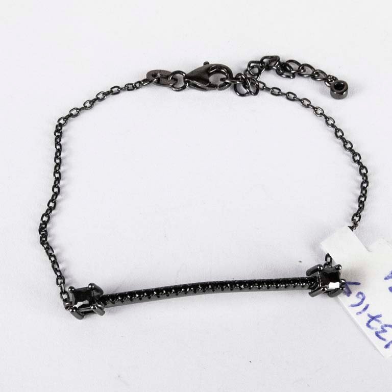 Pulsera de plata y rodio negro - Accesorios de moda - imagen 1