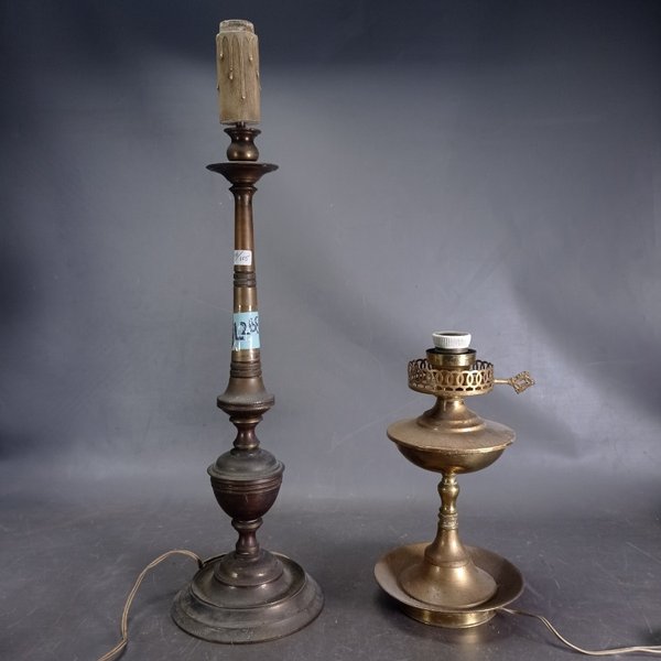 Lote de 2 Lámparas de Bronce y Bronceado - imagen 1