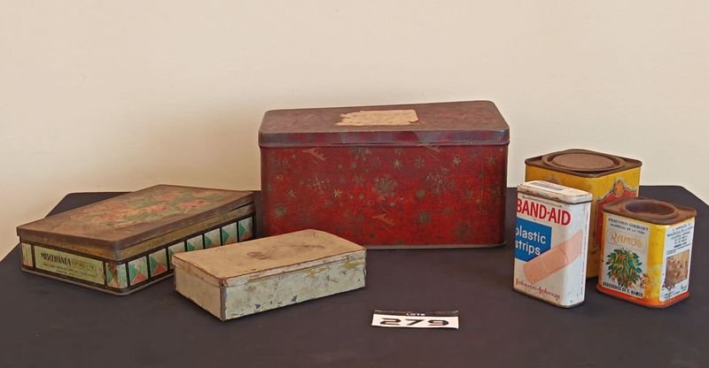 Lote de Latas Antiguas: Geniol, Lipton, Band-Aid y Más