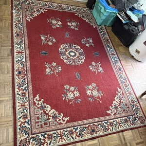Alfombra Oriental Roja con Diseños Florales y Geométricos - imagen 6