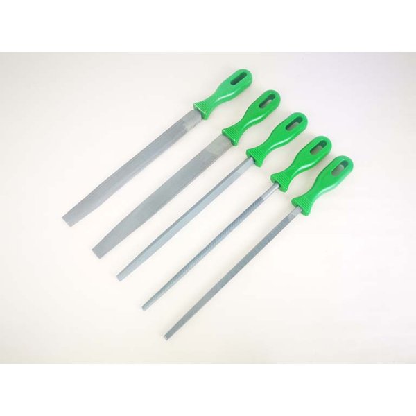 Set de 5 Limas para Metal con Mangos Verdes