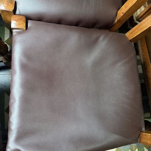 Juego de 6 Sillas de Madera con Asiento Tapizado Marrón - imagen 6