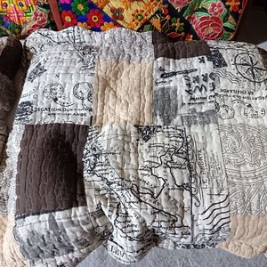 Lote de 4 Almohadones Decorativos Estilo Patchwork - imagen 4