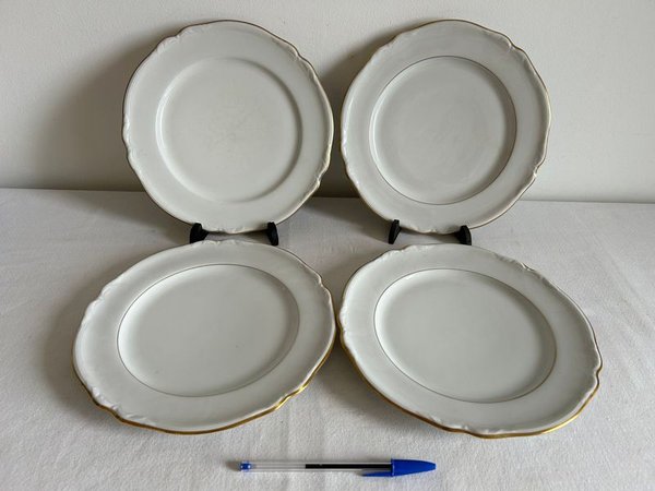 Juego de 4 Platos Llanos de Porcelana Alemana Bavaria C.T. Hutschenreuther - imagen 1