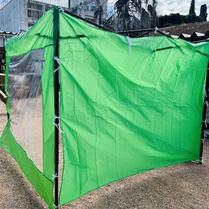 Gazebo Plegable Verde 2.5x2.5M con Laterales Transparentes - imagen 2