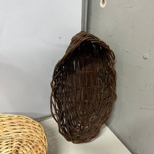 Lote de 9 Canastos de Mimbre Artesanales - imagen 9