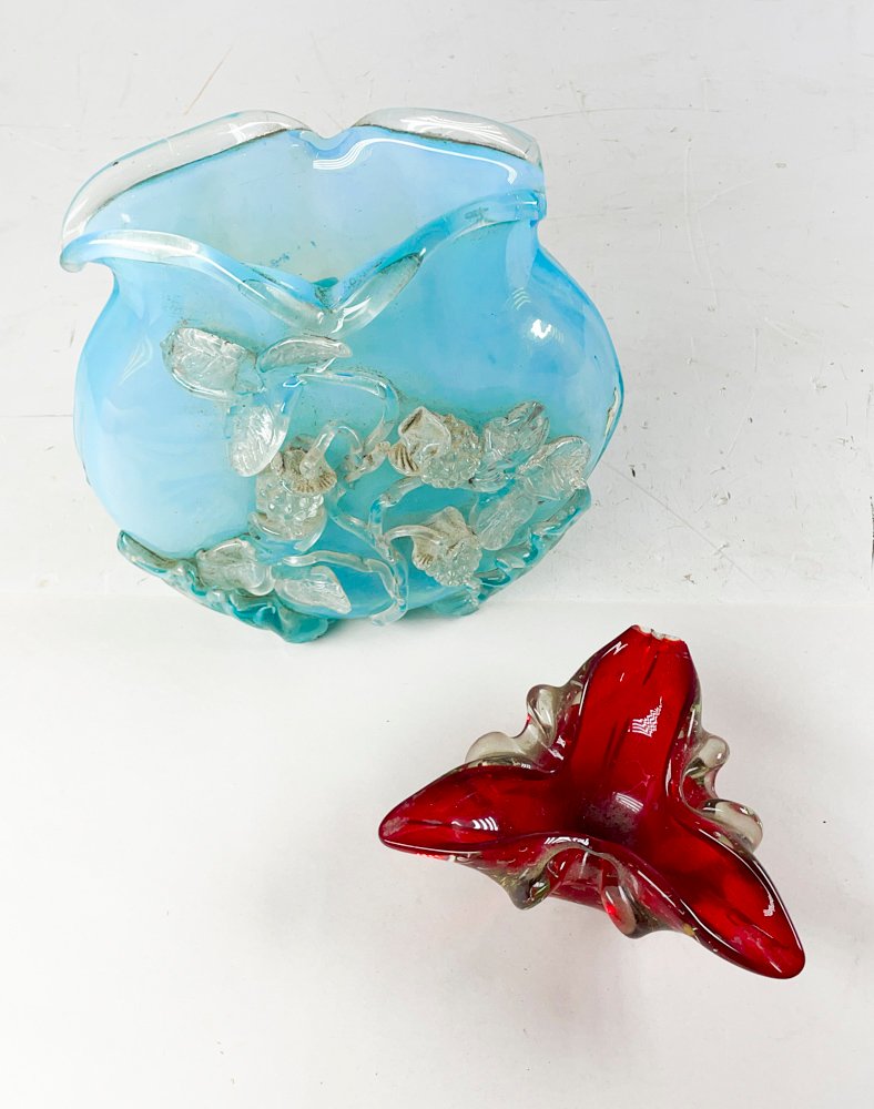 Vasos y ceniceros de Murano en vidrio y metal - imagen 2