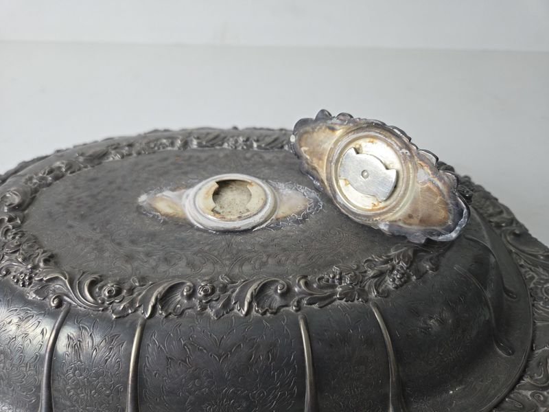 Gran guisera en plata inglesa de la casa Freccero - imagen 4