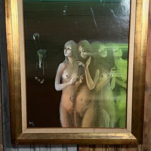 acrilico sobre fibra 80x60 Glauco Capozzoli "desnudos" - imagen 2