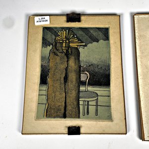 Dos grabados artísticos, uno firmado por R. Correa Caraffa - imagen 7