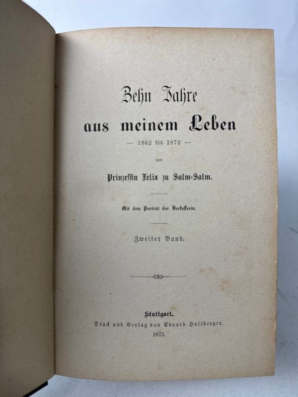 2 Tomos de Memorias Autobiográficas (1862-1872) - Eduard Hallberger, Stuttgart, 1875 - imagen 3
