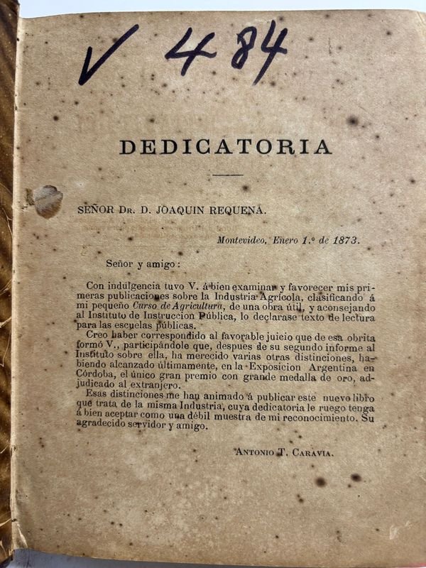 Libro antiguo con dedicatoria a Dr. D. Joaquín Requena - imagen 3
