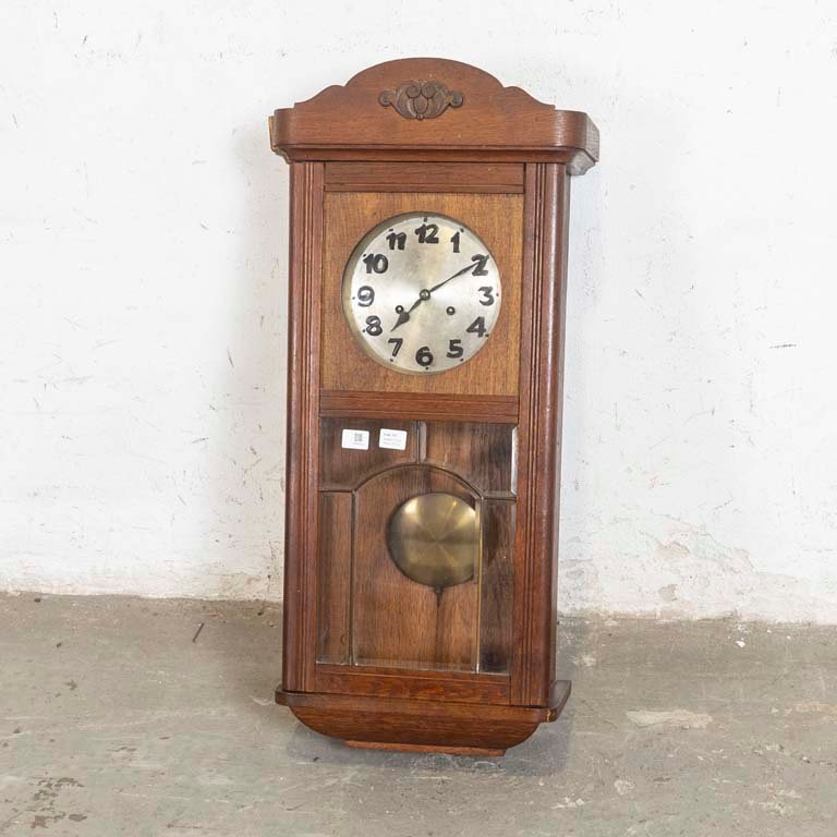 Reloj de Pared Medio Carrillón con Llave y Péndulo - Madera
